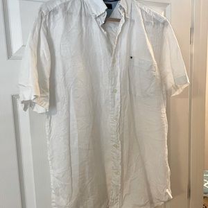 Men’s Tommy Hilfiger white casual collared shirt